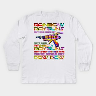 Rainbow -  Rayguns Kids Long Sleeve T-Shirt